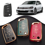 Moodne TPU autov&otilde;tme &uuml;mbris, t&auml;is kate VW Volkswagen Golf 7 MK7 Tiguan MK2 jaoks SEAT Ateca Leon FR 2 Ibiza jaoks Skoda jaoks Keychain