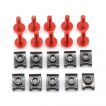 10 pcs 6MM CNC Universal Motorcycle Accessories Fairing body work Bolts Screws For kawasaki Z300 Z750 Z750R Z750S punane