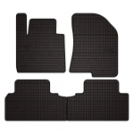 Dywaniki samochodowe gumowe do: Kia Carens IV minivan (2013-2018) - czarne, dopasowane
