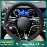 Car Steering Wheel Cover For Mercedes-Benz GLC GLA GLB GLE GLS G350 G500 C200 E ized Suede DIY Steering Wrap Accessories Brown Thread