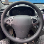 Car Steering Wheel Cover For Hyundai Elantra 2008 - 2010 DIY Car Accessories Interiors ized Original Steering Wheel Braid Red Blue Thread