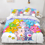 Multikas Anime Care Bears Tekikott Komplekt Kawaii Carebears Tekikott Padjap&uuml;&uuml;ri Komplekt Laste Voodipesu Komplekt Dekoratsioon T&auml;is Kuninganna Kuningas Suurus EU Twin 135x200cm