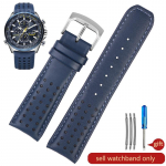 Citizen Blue Angel 2. p&otilde;lvkonna meeste originaalnahast 22 23 mm Eco-Drive kellarihm, originaalse sinise ja kollase triibuga, k&otilde;rge kvaliteet 22mm