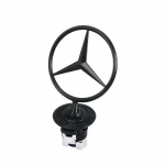 Metallist auto kapoti embleem Eesmine kroomitud logo Kapoti m&auml;rgistus Mercedes Benz C E S-klassi W204 W205 W212 W213 W211 W220 W222 W223 jaoks must