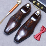 Luksusbr&auml;nd Meeste Ametlikud Kingad Ehtne Nahk K&auml;sit&ouml;&ouml;na Valmistatud Vintage Disainiga Oxfords T&auml;isteraga Ehtne Nahk Meeste Kontorikingad Suurus 46 38