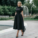 Kvaliteetne elegantne must kleit vanaaegne naiste kleit Fit ballile ballile pidulik kleit retro kleidid XL must