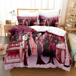 Moodne Multifilmi Hazbin Hotel Voodipesu Komplekt Tekikoti Komplekt Padjap&uuml;&uuml;ridega &Uuml;heinimese T&auml;iskasvanu Suuruse Queen King Voodipesu Kodu Tekstiil EU Single(135*200cm)3pcs