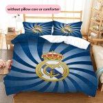 Real Madrid C.F. Musteriga voodipesu tekikomplekt Kodu kaunistamine Kingitus (1 * tekikott + 2 * padjap&uuml;&uuml;r ilma t&auml;idiseta) 135x200cm