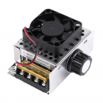 4000W SCR Pinge regulaator AC 110V-220V Reguleeritav mootori kiiruse regulaator Suur v&otilde;imsus jahutusventilaatoriga Temperatuuriregulaator must