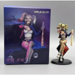 Harley Quinn Kuju Lendlindude Koguja Istuv Asend Pesapallikurviga Anime Kuju Kogutav Kaunistus Nahkjakk Teemandist Alus