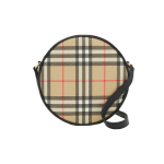 Burberry Louise Vintage Check Nahast &Uuml;mmargune Crossbody Kott Mini Naiste kotid Beež Must 80524311 Basic Set (Bag+Dust Bag)