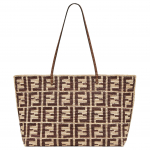 Fendi Rull heegeldatud kootud disainiga raffia kott ostukott naiste kott pruun 8BH425-AS3B-F1PII Basic Set (Bag+Dust Bag)