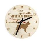 Siberian Husky, Chukcha - clock with dog, wooden clock with engraving, personalised clock by Art-Dog