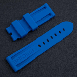 22mm 24mm Pehme Kvaliteetne Veekindel Sukeldumis Kummi Kellarihm Roheline Must Punane Sinine Oranž Kollane Valge Panerai Rihma jaoks Pandlaga 22-20mm&Without Buckle sinine