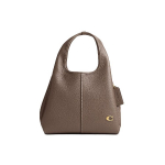 Coach Lana 23 &Uuml;hev&auml;rviline Kuldne Logo Kivitextuuriga T&otilde;mblukuga Sahtel Tepitud Metallosad Nahast T&otilde;mblukuga Kotid Keskmine Naiste kotid CM545-B4CBD Basic Set (Bag+Dust Bag)