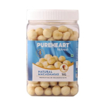 Pureheart Looduslik Macadamia (650 g) Kvaliteetsed Austraalia makadaamiap&auml;hklid, rikkad antioks&uuml;dantide poolest - Terved, eksootilised ja kr&otilde;mpsuvad kuivatatud puuviljad - Korduvkasutatav purk 650GM gray