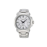 SEIKO kvartsmehhanismiga roostevabast terasest rihmaga k&auml;ekell Meeste kellad Valge sihverplaat SNQ155P1 White Dial
