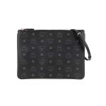 MCM Originaal Monogramm Nahast &Otilde;lakott Crossbody Sidur Unisex Kotid Must MYZAAVI02BK001 Basic Set (Bag+Dust Bag)