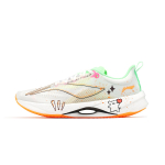 Li Ning Super Light 21 Cushioning Abrasion Resistant Breathable Low top Running Shoes Men's White Green Orange ARBU001-7(Team140-) 41.5 white