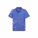 Polo Ralph Lauren V&auml;rvipritsmetega Ruudukujulise Kaelusega L&uuml;hikeste Varrukate T-s&auml;rk Laste pluusid Sinine CWPOKNIY8020737-300 XL