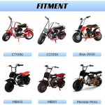 YOXUFA Mini-mootorratta gaasipedaali komplekt + Mini-mootorratta piduri-sidurikang Coleman CT100U CC100X Baja Doodlebug DB30 Motovox MBX10 MBX11 Monster Moto jaoks