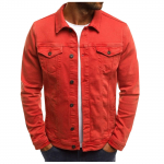 Teksajakk vabaaja &uuml;hev&auml;rviline rev&auml;&auml;rkrae jakk Kardigan n&ouml;&ouml;biga kaubajope meestele L punane