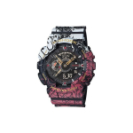 Casio LCD/analoog topeltn&auml;iduga seeria One Piece Luffy &otilde;lgk&uuml;baraga sihverplaat P&otilde;rutuskindel Veekindel Kvartsmehhanism Vaikrihm Meeste kellad GA-110JOP-1A4PR Multicolor Band