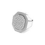 Swarovski Dextera Kokteili Isiksusega S&otilde;rmus Kaheksanurkne Valge Imitatsioonikristall Roodiumiga Pinnatud Unisex s&otilde;rmused 5651381,5651383 50