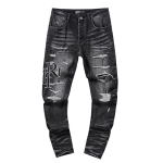 LUXEON Mood Ameerika High Street Aukude ja Plaastritega Trendikad Retro Sirged ami Denim P&uuml;ksid 30