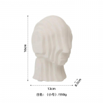 Abstraktne figuurkulptuur Keraamiline geomeetriline pea kulm kuldne mees tulnukas dekoratiivsed kujukesed kodu kaunistamise tarvikud