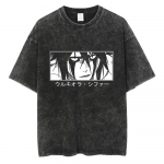 Ulquiorra Cifer T-s&auml;rgid Bleach Anime T-s&auml;rgid &Uuml;mmarguse kaelusega Pestud T-s&auml;rgid Jaapani Harajuku Unisex Topid Vabaaja l&uuml;hikeste varrukatega 2XL must