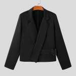 INCERUN Meeste Rev&auml;&auml;riga Pikkade Varrukatega K&uuml;lgv&ouml;&ouml;ga L&uuml;hike Bleiser Vabaaja Jakid 4XL