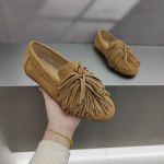 LUXSOLE Naiste Lamedad Kingad Ehtne Nahk 2026 Uued Tuttidega Naiste Mokassiinid Suured Suurused Ballet Mary Jane Kingad Naistele 39 khaki