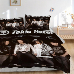 3 tk Tokio Hotel Tekikate Komplekt - Pehme ja Hingav Voodipesu, Sisaldab 1 Tekikatet ja 1/2 Padjap&uuml;&uuml;ri (Ilma siseta) yy251107196 135x200cm