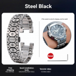 Roostevabast terasest kellarihm Casio G-Shock GST-W300 400G GST-B100 S100D/S110D/W110 GST-210 modifikatsiooniks Metallrihm K&auml;ev&otilde;ru 26mm