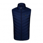 Unisex soojendusega vest USB-k&uuml;ttega vest 3 temperatuurirežiimi 4 k&uuml;ttepiirkonda Vestmantel Seisukrae Tuulekindel Elektrik&uuml;ttega termojakk S sinine
