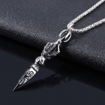 1 tk Meeste Rock Punk Tiibeti Budistlik Kaitse Kaelakeed Vajra Dagger Amulett Ripats h&otilde;be
