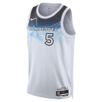 Nike Anthony Edwards Minnesota Timberwolves 2024/25 City Edition Meeste Nike Dri FIT NBA Swingman S&auml;rk FQ4350-100 L white