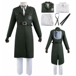 Attack On Titan Anime Cosplay Kost&uuml;&uuml;m Shingeki No Kyojin Mantel S&otilde;duri Jakk Luurekorpuse Komplekt Halloweeni Teemapeoks T&auml;iskasvanule S&Attack on Titan