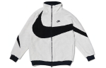 Nike Big Swoosh Kahepoolne Boa Jakk Aasia Suurused Valge Must BQ6546-114 L white