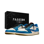 Travis Scott x Jordan Air Jordan 1 2026 Satan Blue Madalad Vintage Korvpallijalatsid Unisex Valge Sinine DZ4137-700(Team1868- 2026 ) 35.5