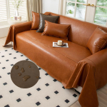 1/2/3/4 Kohaline Veekindel Diivanikate Kunstnahast Chaise Longue Kate Tugitooli Kaitsja Diivanikate Elutuppa 180x150cm oranž