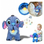 Stitch Rahustav pehme m&auml;nguasi 25cm Sinine Rahustavad helid R&uuml;tmiline liikumine Magamise kaaslane