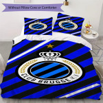 Club Brugge K V Muster Voodipesu komplekt Tekikate Padjap&uuml;&uuml;r Kodu kaunistus S&uuml;nnip&auml;eva kingitus (1 * tekikott + 2 * padjap&uuml;&uuml;ri ilma s&uuml;damikuta) 135x200cm