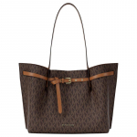 MICHAEL KORS Emilia klassikaline mood mitmek&uuml;lgne lihtne t&ouml;&ouml;le k&auml;imiseks praktiline kott pol&uuml;ester &otilde;lakott suur suurus naiste pruun pruun
