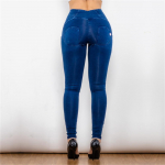 Shascullfites Melody K&otilde;rge V&ouml;&ouml;koht T&otilde;mblukuga Jeggingsid Tagumiku T&otilde;stmine Venivad Sinised Denim P&uuml;ksid Naistele XS tumesinine v&auml;rv