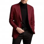 Kevad S&uuml;gis &Uuml;likonna Jakk Meeste Bleiserid &Uuml;hev&auml;rvilised Pikkade Varrukatega Allak&auml;&auml;ndekaelusega Vabaaja Mood Bleiserid L punane