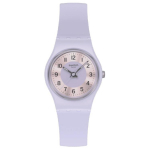 SWATCH Originaalseriaal Kvartsmehhanism 30 Meetrit Veekindel Naiste K&auml;ekell &Scaron;veitsi K&auml;ekell 25mm Lilla Ketas Plastikust Korpus Silikoonrihm LV121 lilla