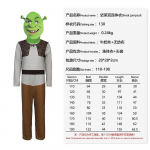 Halloweeni Shrek Fiona printsess Cosplay roheline kleit kost&uuml;&uuml;m lastele t&auml;iskasvanutele unisex peo riietus 110 roheline