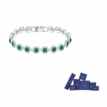 Swarovski Angelic 925 Sterling Silver, S&uuml;nteetiline Kuupmeetrik Tsirkooniumkivist Kivist, P&auml;rl K&auml;ev&otilde;rud Naistele F-Original brand box (color random) roheline